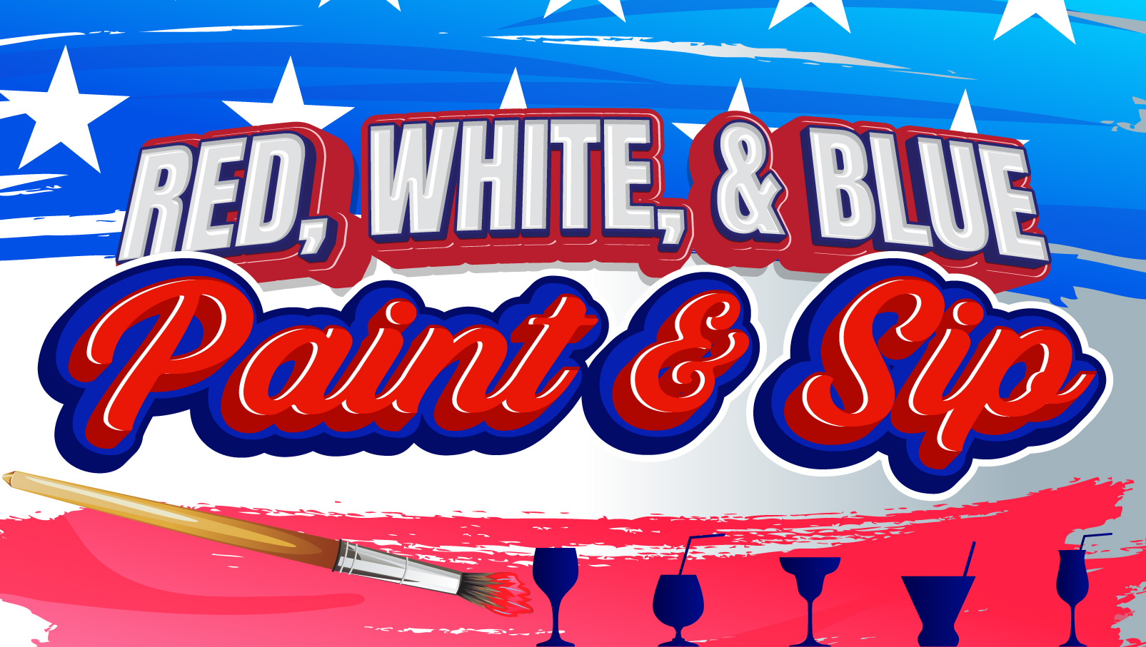 Red, White, and Blue Paint & Sip – CANCELLED