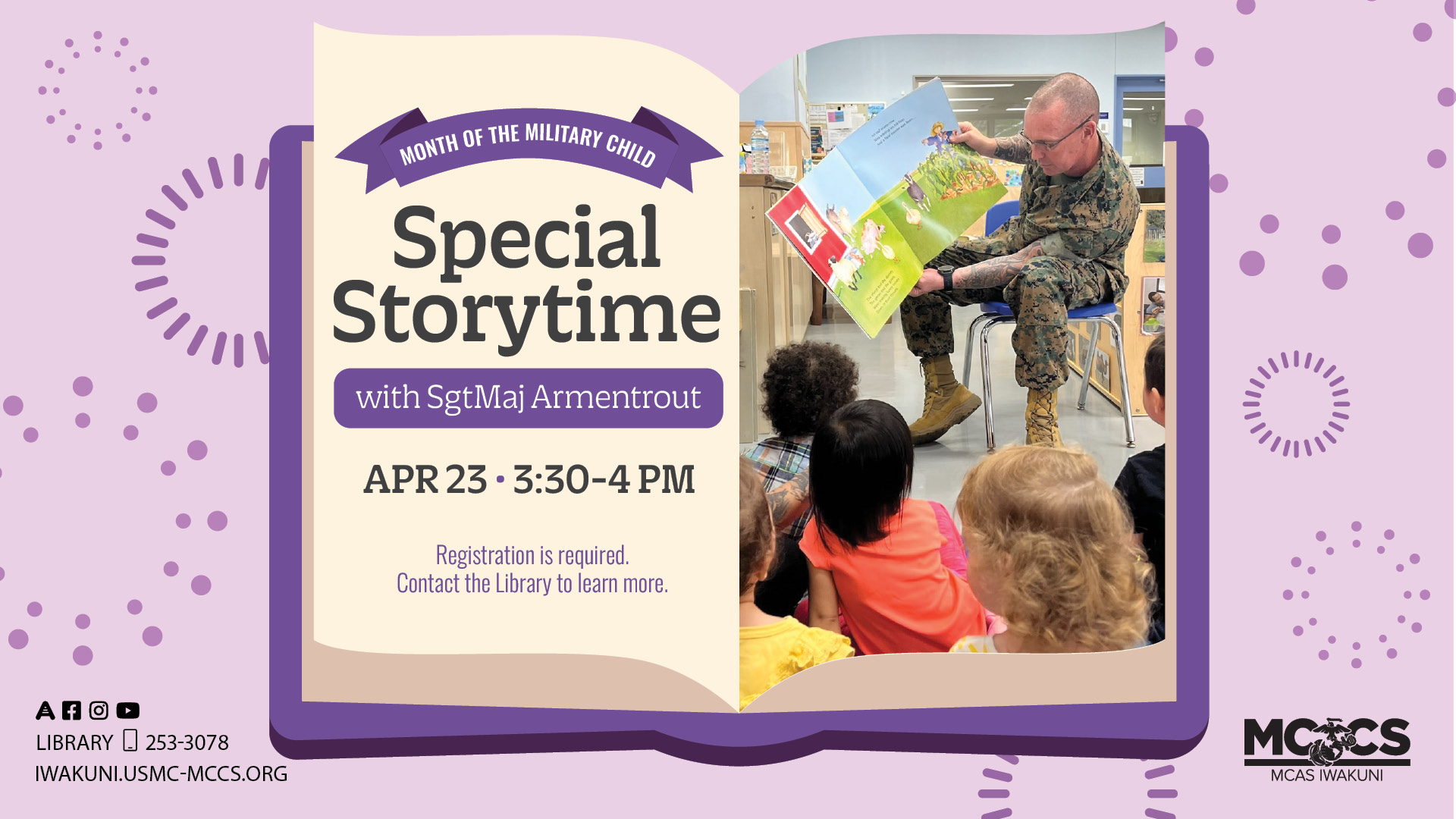 Special Storytime with SgtMaj Armentrout